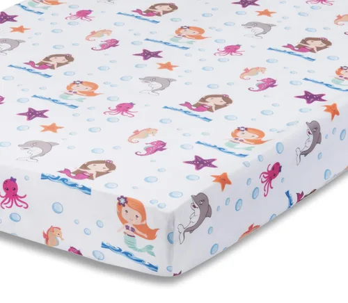 Vista 37 de Everyday Kids Paquete de 2 Sábanas Bajeras para Cuna para Niña, 100% Sábana de Bebé de Microfibra Suave y Transpirable, Se Adapta a Colchones