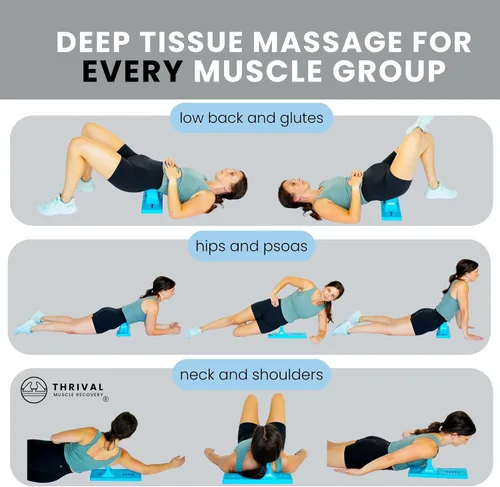 Vista 6 de Thrival - Herramienta de liberación muscular completamente ajustable para psoas, flexor de cadera, espalda, glúteo, iliaco y cuello para liberación