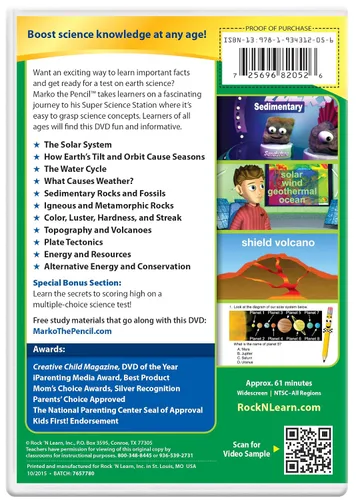 Vista 3 de 2nd Grade DVD Collection by Rock N Learn - Reading Comprehension Telling Time Money Making Change and Earth Science