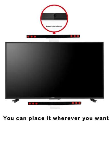 Vista 3 de YZlolmeo Wii Wireless Sensor Bar Dolphin Bar for Wii System, Infrared Sensor Bar for Nintendo Wii UWii Motion Sensor Bar (White)