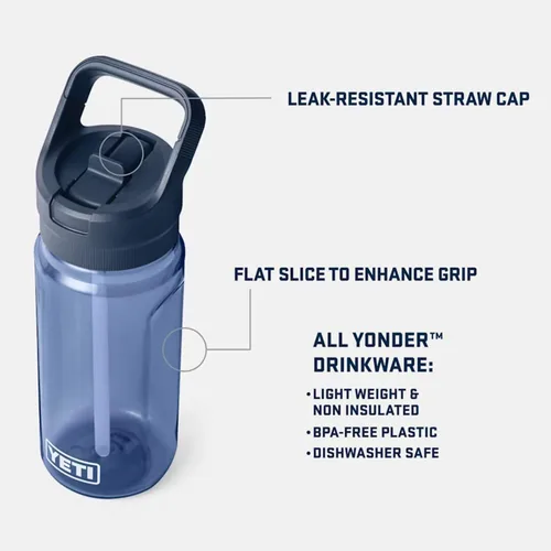 Vista 23 de YETI Yonder 600 ml / 20 oz Botella de Agua con Tapa de Pajita Yonder, Agave Teal