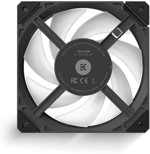 Vista 3 de EK EKWB Loop FPT - Ventilador de 4.724 in, 550-2300 RPM, RGB digital, negro
