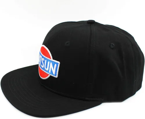 Vista 7 de Datsun - Gorra de béisbol diseño de ala plana color negro