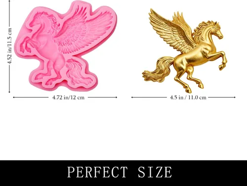 Vista 2 de Moldes de silicona de unicornio Fondant Unicorn Cake Decor Moldes de arcilla Moldes de mazapán para cupcakes Sugarcraft Chocolate Polímero Arcilla