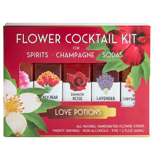 Vista 16 de Floral Elixir Co. - Kit de cóctel de jarabe de flores totalmente naturales - Set de regalo - Surtido de 5 elixires (2 onzas) (amantes de las ginebra)