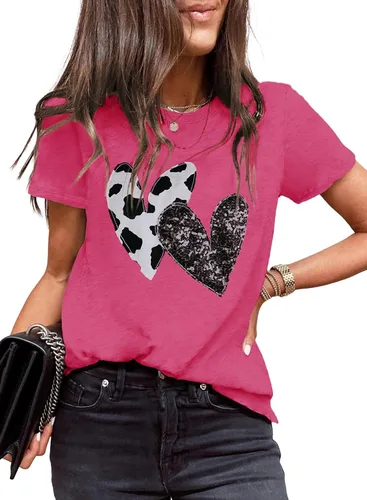 Vista 24 de EVALESS Camisetas casuales de manga corta para mujer 1a multicolor