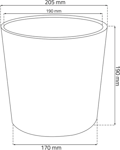 Vista 2 de Prosper Plast DRTUS200L-S433 - Maceta redonda (7.9 x 7.5 in), color antracita