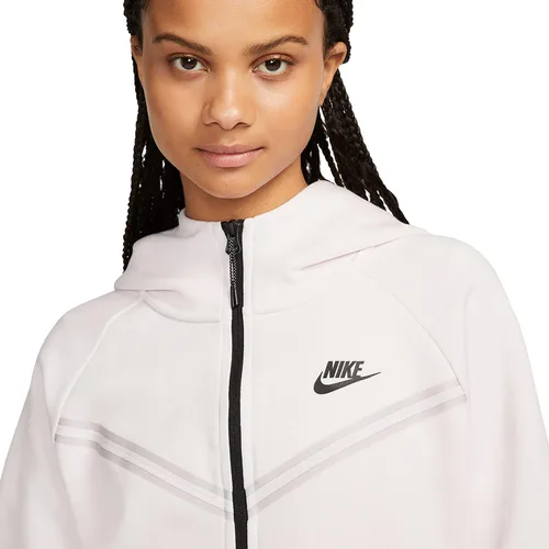 Vista 5 de Nike Sportswear Tech - Sudadera con capucha y cremallera completa para mujer, Rosa perlaNegro