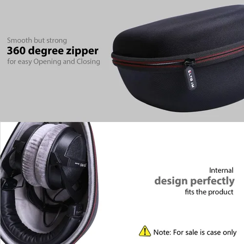 Vista 7 de LTGEM - Funda compatible con auriculares Beyerdynamic DT 990 Pro/770 Pro Studio Se adapta a DT 990 Pro / 770 Pro X / 770 Pro / 990 Pro X / 1990