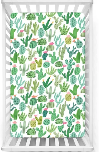 Vista 10 de Sábanas ajustables para cuna de minicuna con temática de arte acuático, tabla de madera exótica, para niños pequeños, sábanas de colchón para cuna