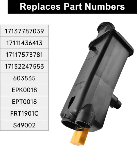 Vista 3 de EVIL ENERGY Tanque de depósito de refrigerante con tapa, compatible con BMW X3 X5 323i 323Ci 325i 325xi 325xi 325Ci 328i 328Ci 330i 330xi 330Ci