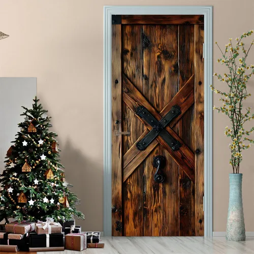 Vista 79 de Adhesivos 3D para puerta, murales para despegar y pegar, puerta de madera, papel tapiz autoadhesivo, extraíble, PVC, impermeable, póster para Puerta