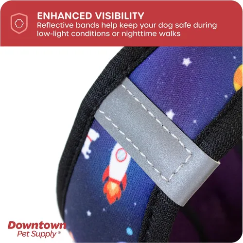Vista 7 de Downtown Pet Supply Arnés para perro Step-in – Sin tirones, malla acolchada ajustable con ribete reflectante, correa de hebilla segura – Arnés
