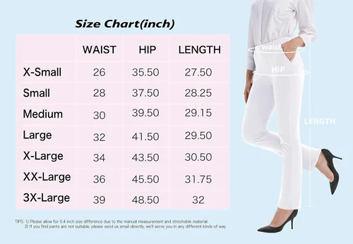 Vista 7 de nuveti Pantalones de vestir para mujer, elásticos, para yoga, negocios, trabajo, 4 bolsillos, pantalones ajustados para el trabajo o casual