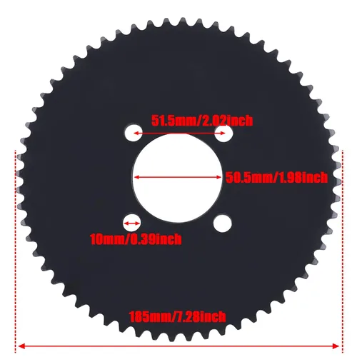 Vista 5 de Piñón Trasero de 60 Dientes #35 Compatible con Mini Bicicleta Go Kart Triciclo Predator 79cc 212cc 420cc ATV Quad