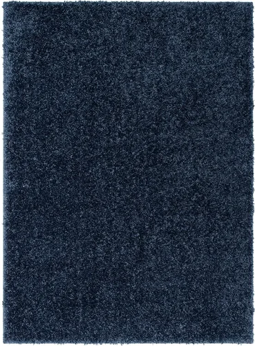 Vista 26 de 3Well Woven Elle Basics Emerson Shag Camino de pasillo, texturizado, azul oscuro, de 3 x 10, 2'7" x 9'6