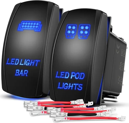 Vista 17 de Nilight 90005B Interruptor Basculante Láser Momentáneo de 7 Pines para Cabrestante en Kit de Arnés de Cableado para Cabrestante 20A/12V 10A/24V