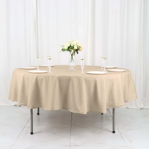 Vista 91 de Efavormart - Mantel cuadrado de lino de poliéster sin costuras, 54 x 54 pulgadas, color beige, para banquetes de boda, fiesta, restaurante