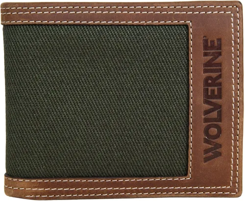 Vista 46 de WOLVERINE Billetera plegable de lona/cuero para hombre