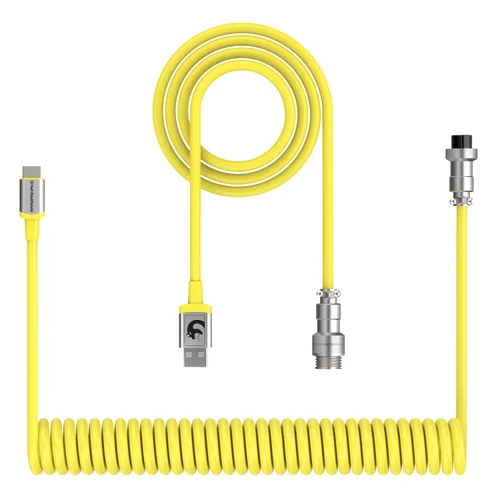 Vista 17 de ZIYOU LANG Cable de teclado C01 personalizado en espiral USB C a un cable Negro