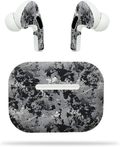 Vista 6 de MightySkins - Compatible con Apple Airpods Pro - Negro Camo Funda protectora de vinilo duradera y única Fácil de aplicar, quitar y cambiar