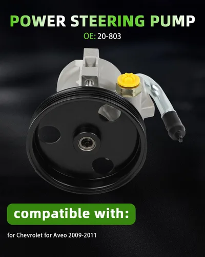 Vista 2 de SCITOO Bomba de dirección asistida, con polea, compatible con Chevrolet Aveo, Aveo5 2009-2011; para Pontiac G3 2009-2010; para G3 Wave 2009