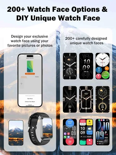 Vista 7 de KPEP AMOLED Fitness Watches for Women Men with Stress Blood Oxygen Heart Rate Monitor Sleep Tracking 110+ Sport Modes Fitness Tracker Watch Calorie
