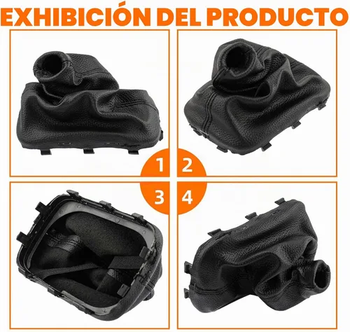 Vista 3 de GoaMotors Perilla de Palanca de Cambios de Coche con Funda de Cuero A/T Compatible con Kia Forte 2010-2013 Forte5 2012-2013 Forte Koup 2010-2013