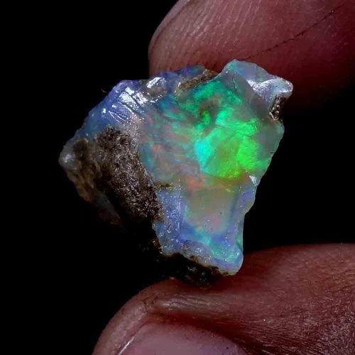 Vista 2 de Dazzlegems Ultra Fire Opal - Piedra preciosa en bruto, piedra preciosa de cristales en bruto, roca de ópalo etíope, suministros para hacer joyas