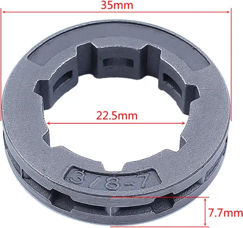 Vista 7 de Piñón de llanta 3/8 7T para Stihl MS660 066 MS650 064 MS661 MS460 046 MS461# 68210, rueda dentada
