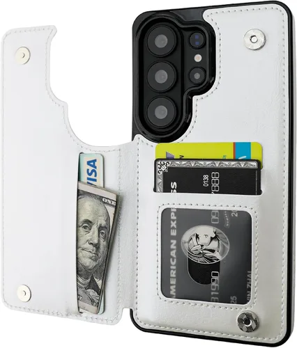 Vista 102 de ONETOP - Funda tipo cartera para Samsung Galaxy S22 con tarjetero, color negro Kickstand,ID/Cash Holder,Case Wallet with Card Slots,Double