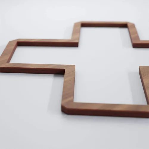 Vista 35 de 7 3/8"W X 7 3/8"H Extra Pequeño Fowler Decorativo Fretwork Madera Paneles De Pared, Aliso
