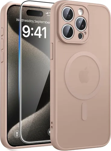 Vista 103 de FNTCASE - Funda para iPhone 16, apta para Magsafe, color blanco