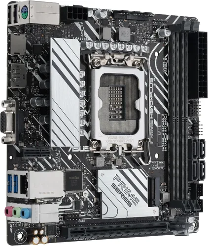 Vista 3 de ASUS Prime H610I-PLUS-CSM Placa base Intel H610 (LGA 1700) Mini-ITX con DDR5 5600, PCIe 4.0, ranura M.2, Intel 1 Gb Ethernet, DisplayPort, HDMI