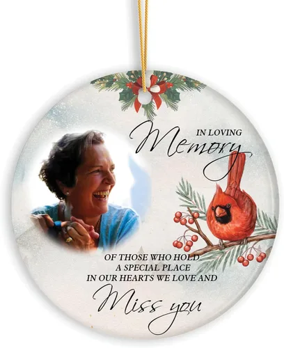 Vista 10 de Foto personalizada y nombre de nuevo papá, adorno de Navidad para nueva mamá, adorno personalizado de la primera Navidad del bebé, primera Navidad