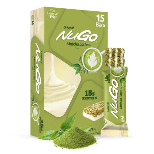 Vista 12 de NuGo Original, yogur de vainilla, barra de proteínas de 0.39 oz, sin gluten, 15