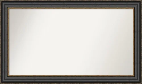 Vista 618 de Amanti Art Espejo personalizado, espejo de baño negro puente, espejo de pared o espejo de tocador de baño sobre el fregadero (26 x 26 pulgadas)