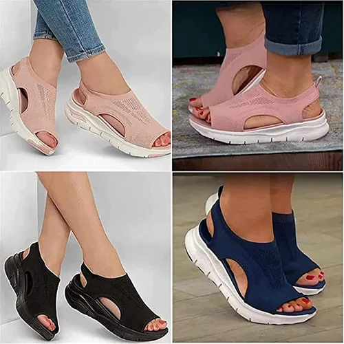 Vista 7 de Libiyi Sandalias deportivas ortopédicas para mujer, sandalias flexibles y lavables, sandalias ortopédicas deportivas para mujer (marrón, 40)