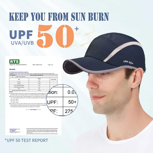 Vista 71 de ELLEWIN Gorra de béisbol unisex UPF 50 sin estructura, con pico grande y plegable
