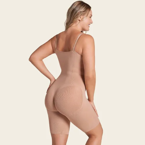 Vista 6 de Leonisa SmartShape Total - Body moldeador de cuerpo completo sin costuras con efecto de levantamiento de glúteos, faja moldeadora de control de Beige