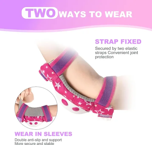 Vista 7 de SULIFEEL Patines de unicornio arcoíris para niños con equipo de protección ajustable, rosa, talla S, M