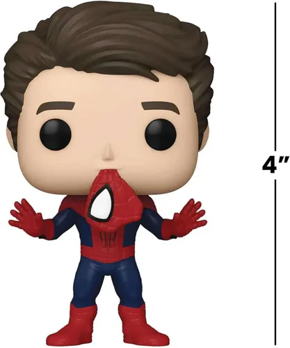 Vista 3 de Funko Marvel Spider-Man No Way Home POP Exclusivo Spider-Man Desenmascarado