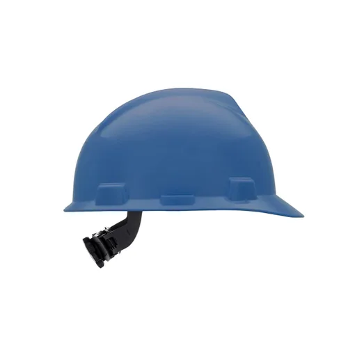 Vista 26 de MSA 495851 V-Gard - Casco de seguridad, con suspensión de trinquete Fas-Trac III, carcasa de polietileno, protección anti-impacto superior, correas
