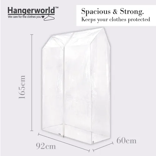 Vista 6 de HANGERWORLD - Funda para ropa de 3 pies para armario abierto, transparente a prueba de ducha, solo funda