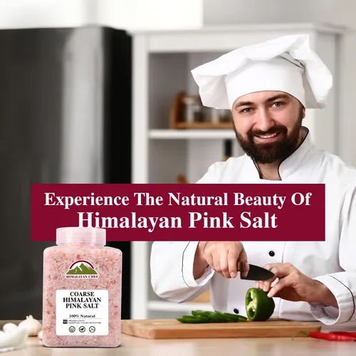 Vista 6 de Himalayan Chef Sal del Himalaya – Gruesa 5 libras – La sal rosa del Himalaya es rica en nutrientes y minerales para la salud – Cristal puro gourmet