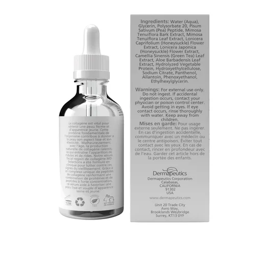 Vista 2 de Suero facial de colágeno apretado, firme y suave con péptido de colágeno y té verde, fórmula facial avanzada de reparación de colágeno