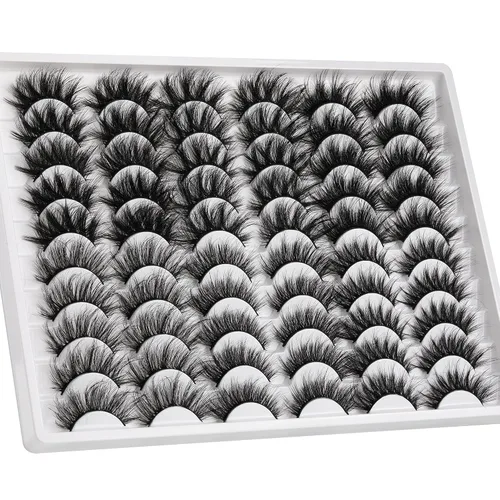 Vista 5 de ALICE - Paquete de 30 pares de pestañas postizas de visón sintético de 0.8 pulgadas, 6 estilos, volumen esponjoso 6D, estilo llamativo