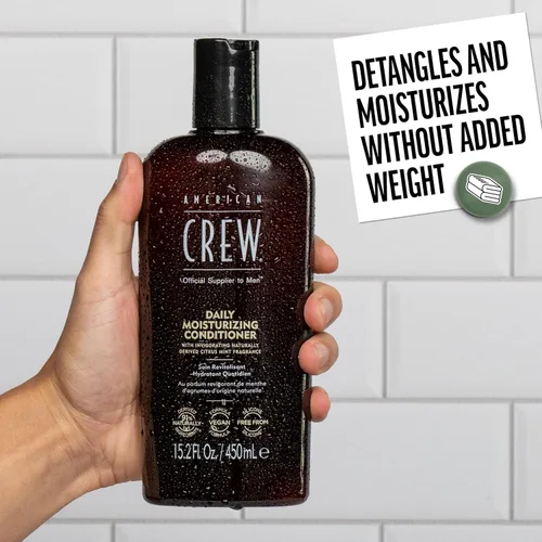 Vista 3 de American Crew Acondicionador para hombres, hidratante diario, derivado de forma natural, fórmula vegana, fragancia de menta cítrica, 3.3 onzas