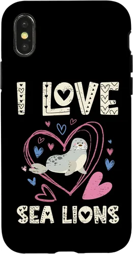 Vista 4 de Funda para iPhone 11 Pro Max I Love Sea Lions Shoreline Marine Mammals