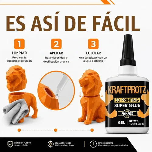 Vista 3 de Gel de pegamento de impresión 3D de 1.75 oz - PLA ABS PETG TPU adhesivo instantáneo